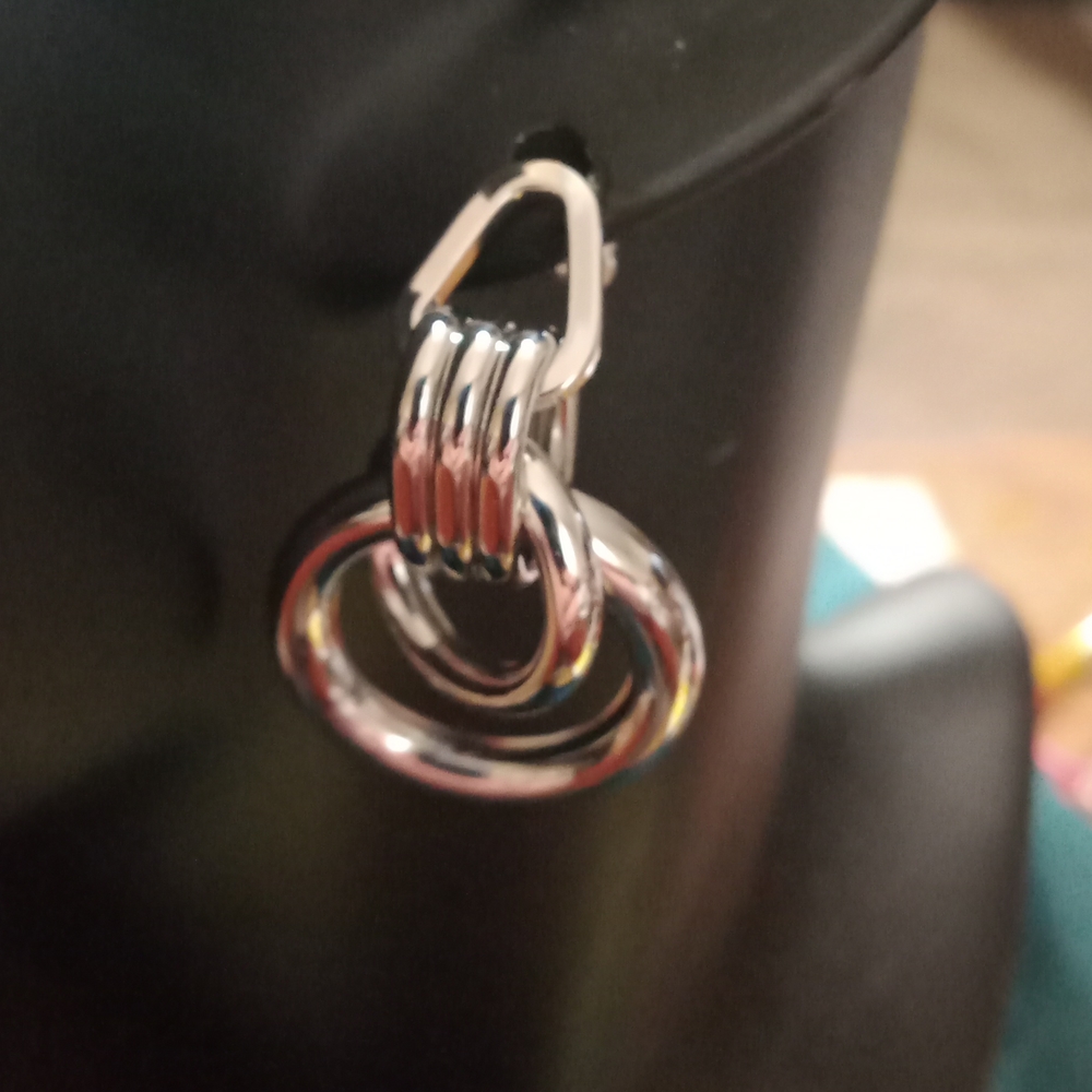 14k White Gold Plated Earrings.
